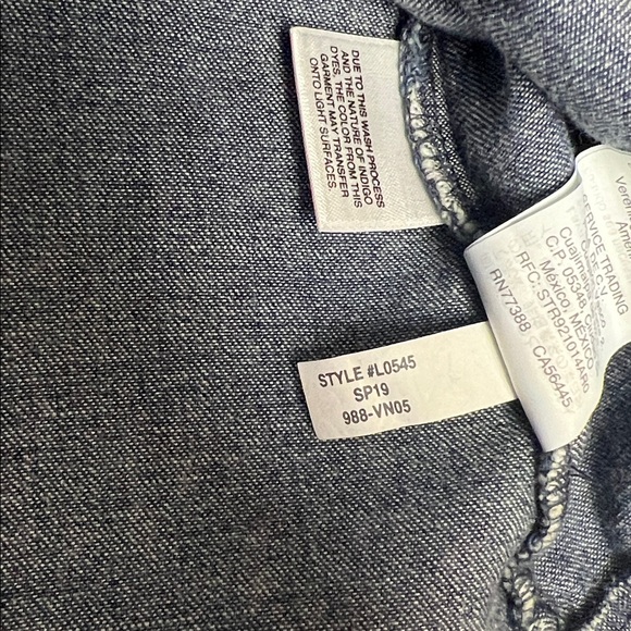 J. Crew Mercantile denim chambray short sleeve faux wrap dress with ruffle hem M - Picture 12 of 12